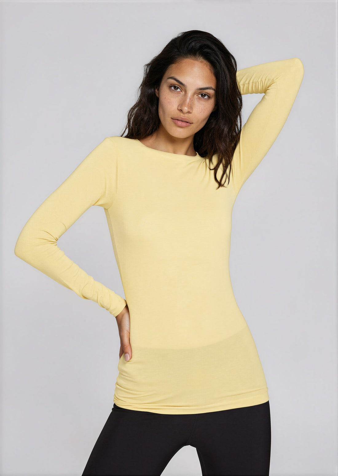 Solid Raw Edge Second Skin Top