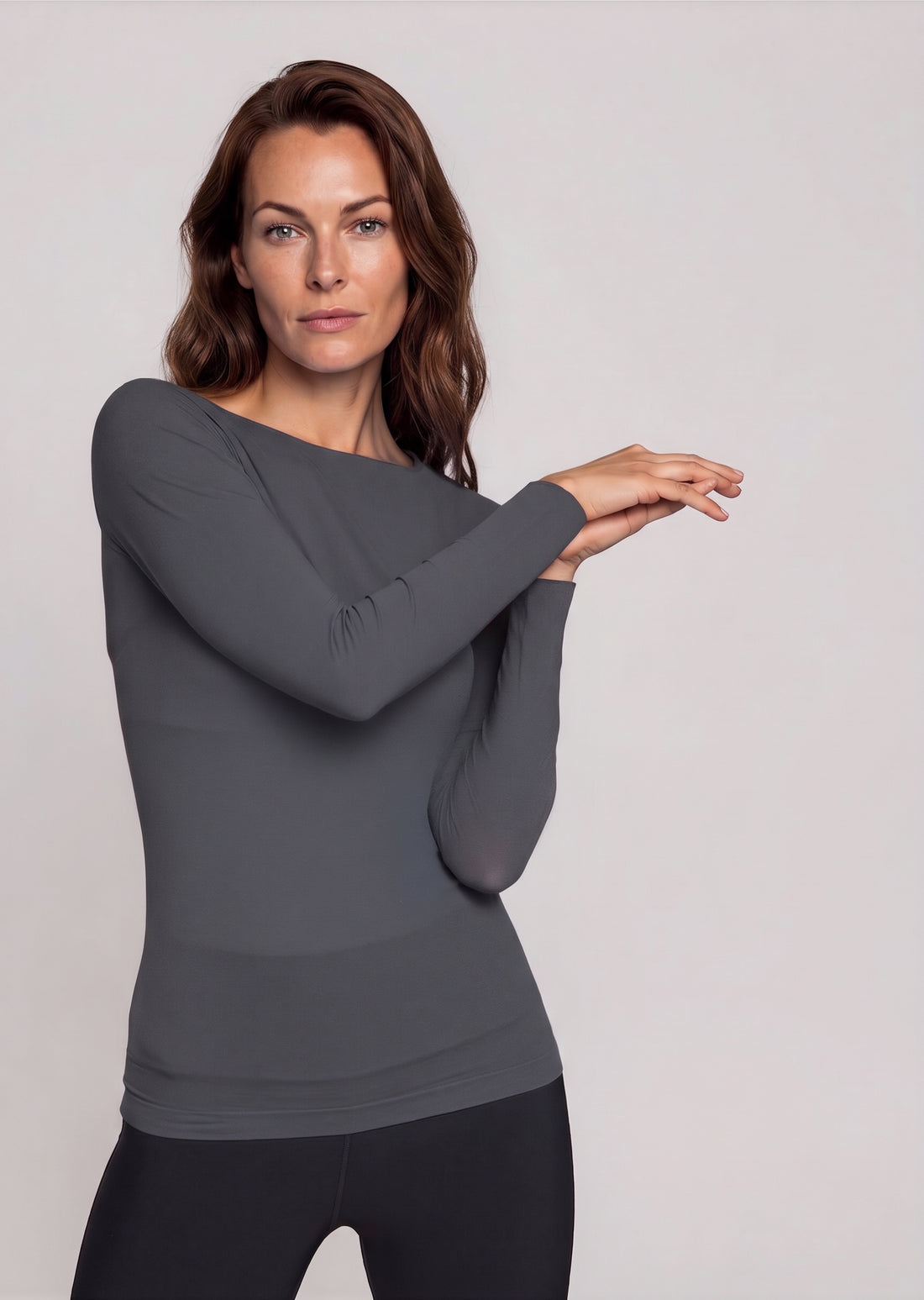 Solid Raw Edge Second Skin Top