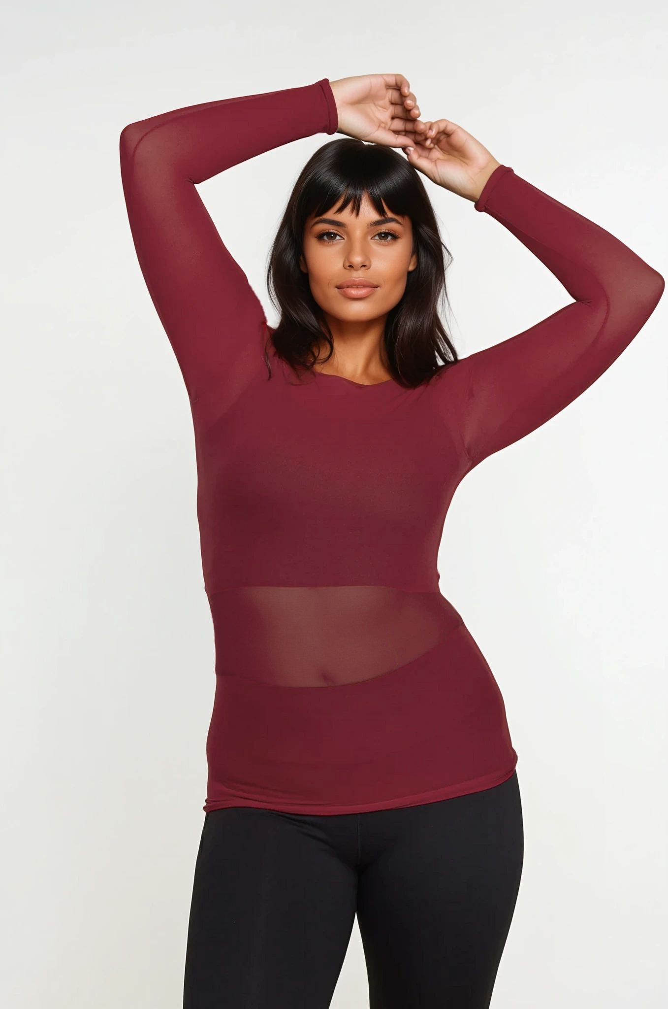 Solid Raw Edge Second Skin Top – AMB Designs