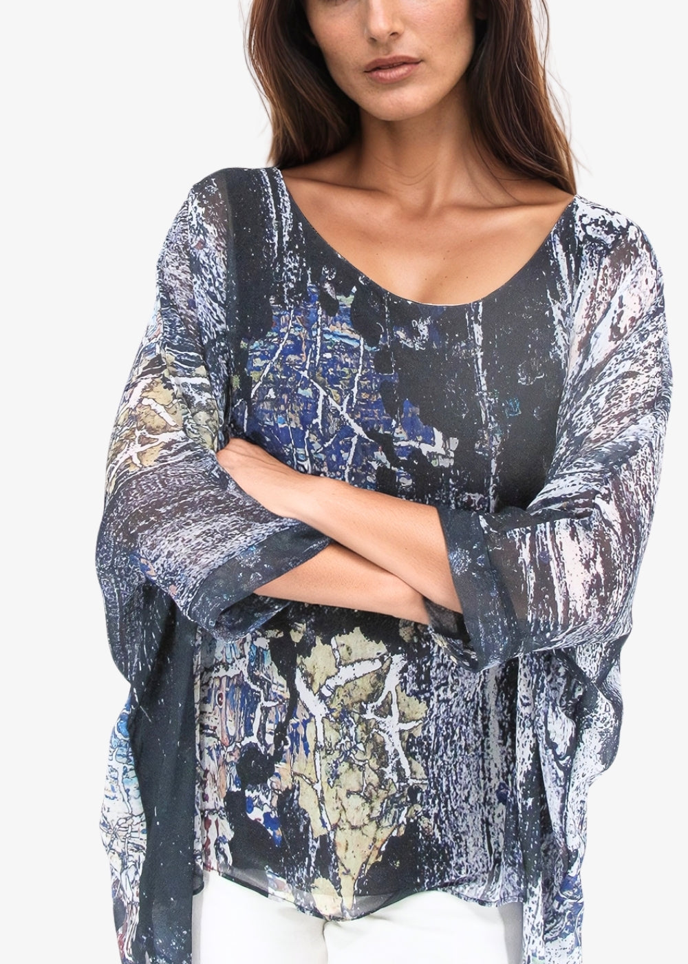 Capri Poncho in Nebula