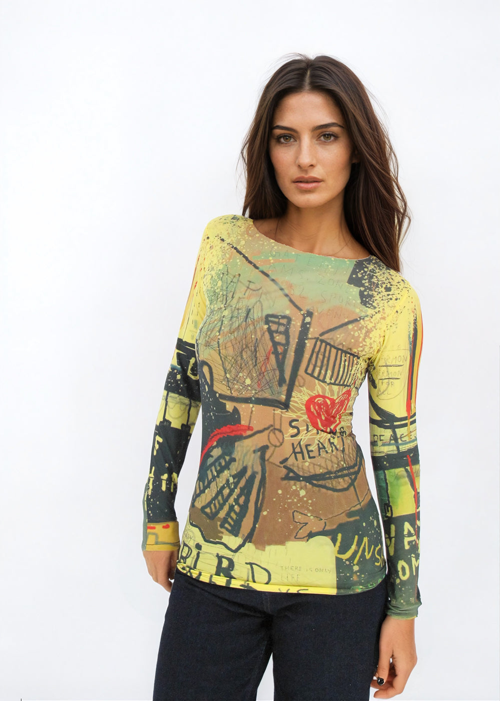 Basquiat Second Skin Raw Edge Top