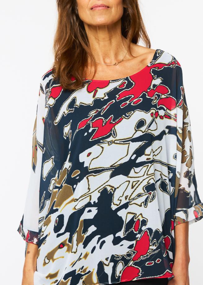 Capri Poncho in Drama- In Stock