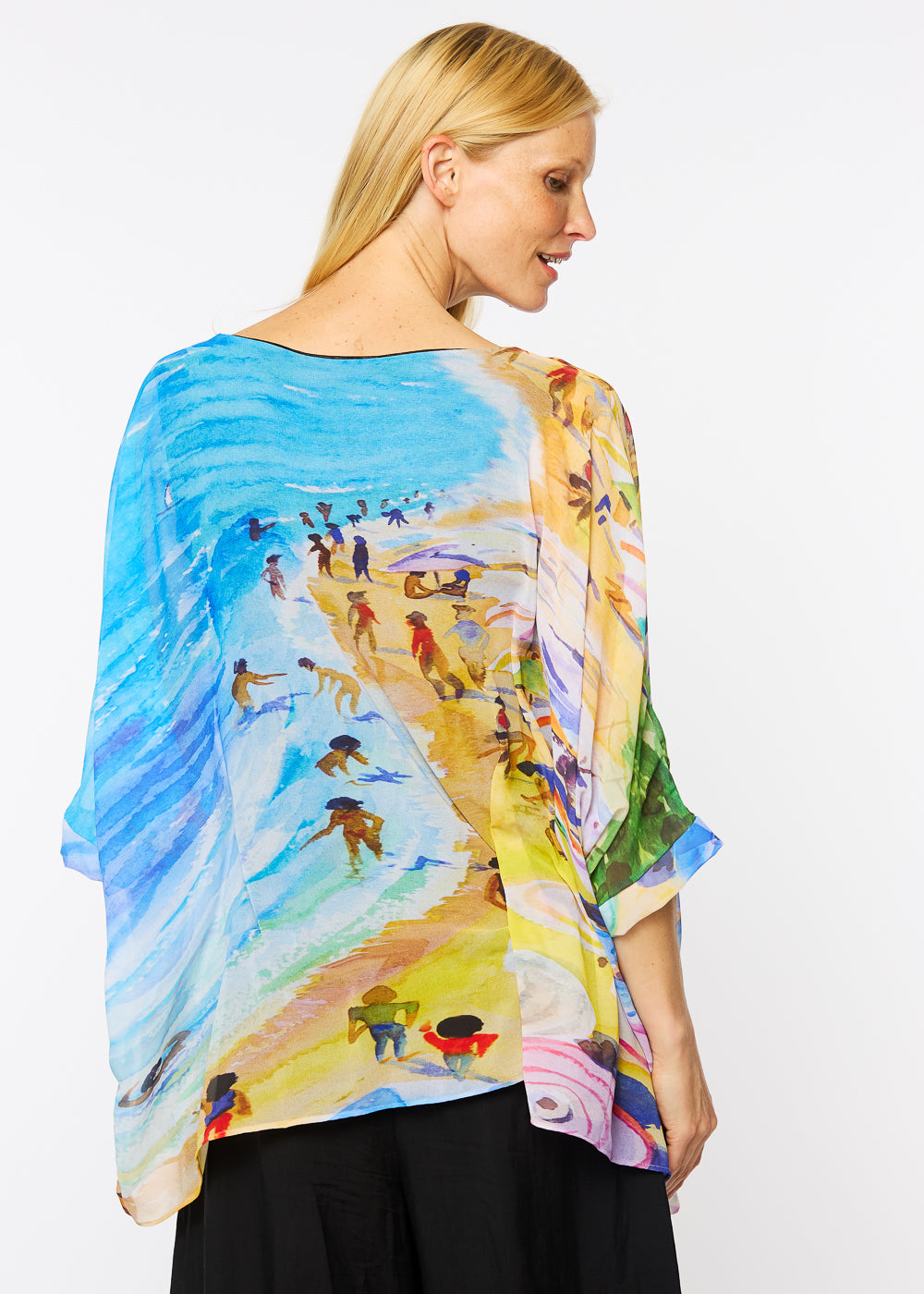 Capri Poncho in French Riviera- In Stock