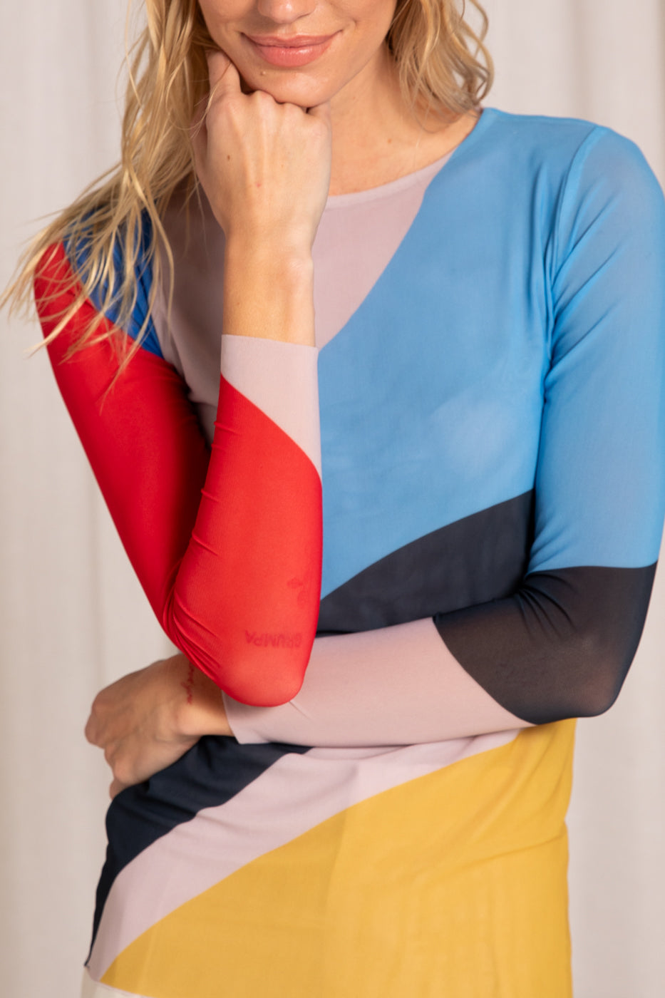 Color Block - Florence Double Sheer Top