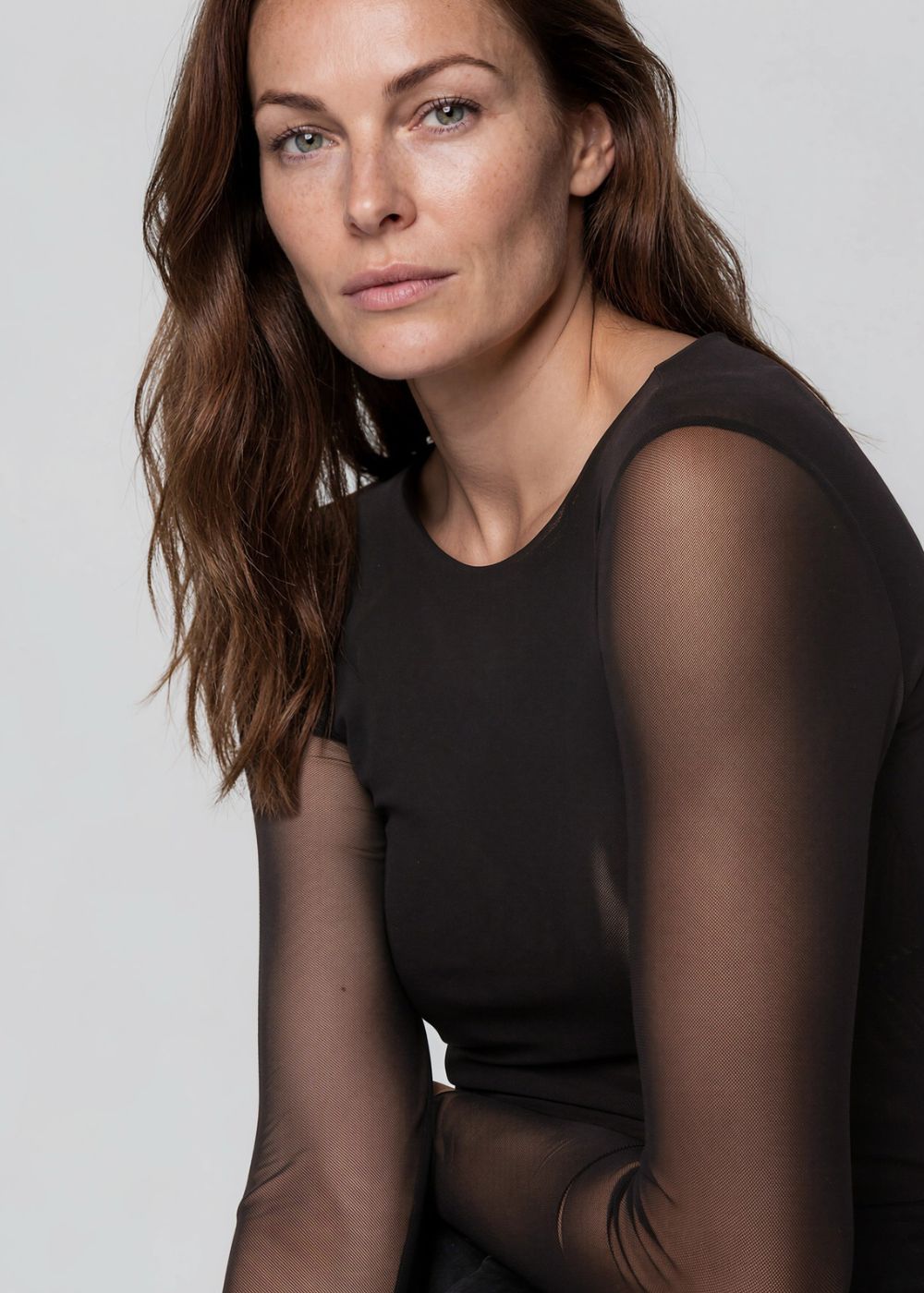 Florence Solid Double Sheer Top