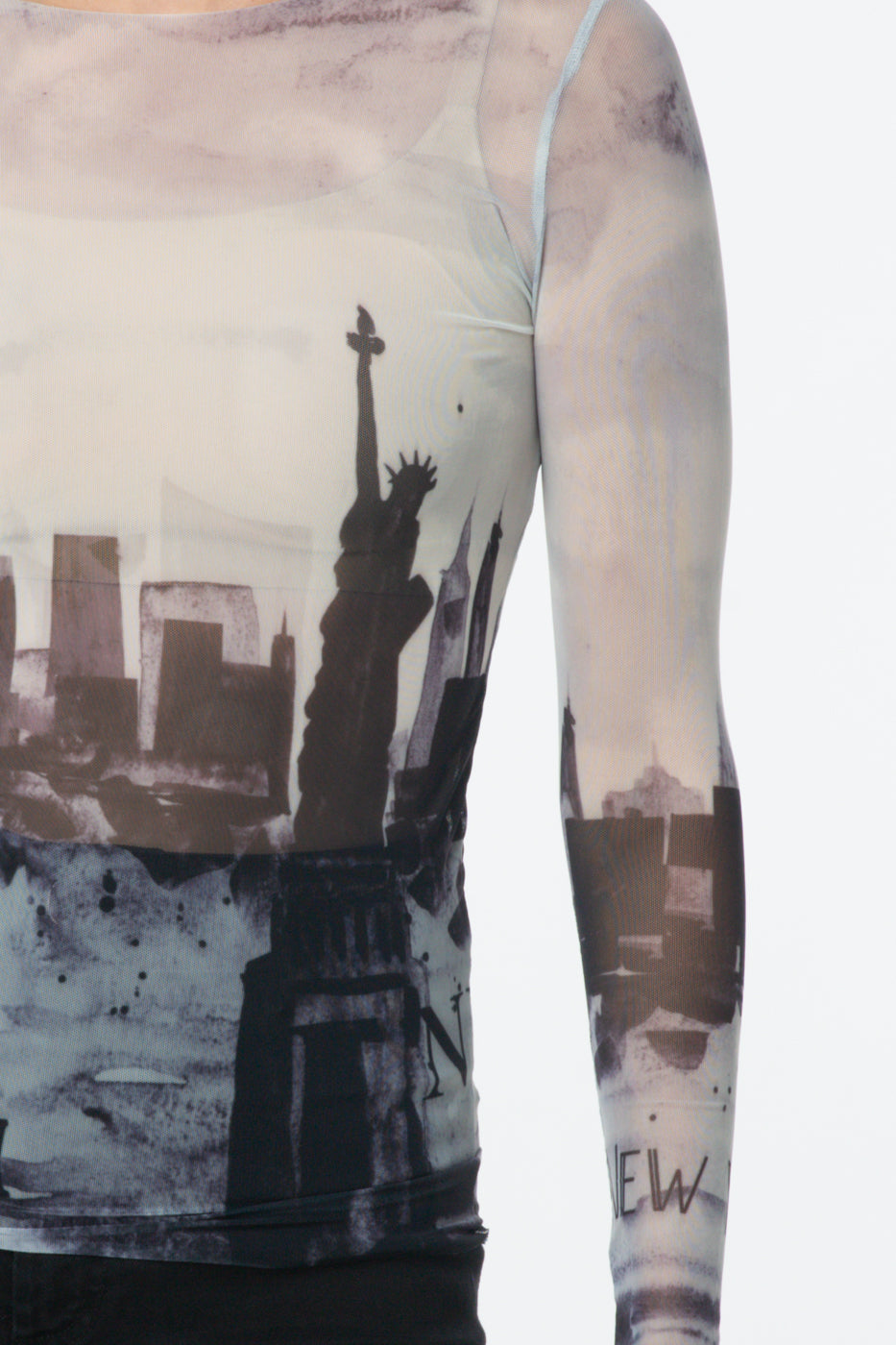 Web Exclusive Print - NYC Giselle Mesh Top