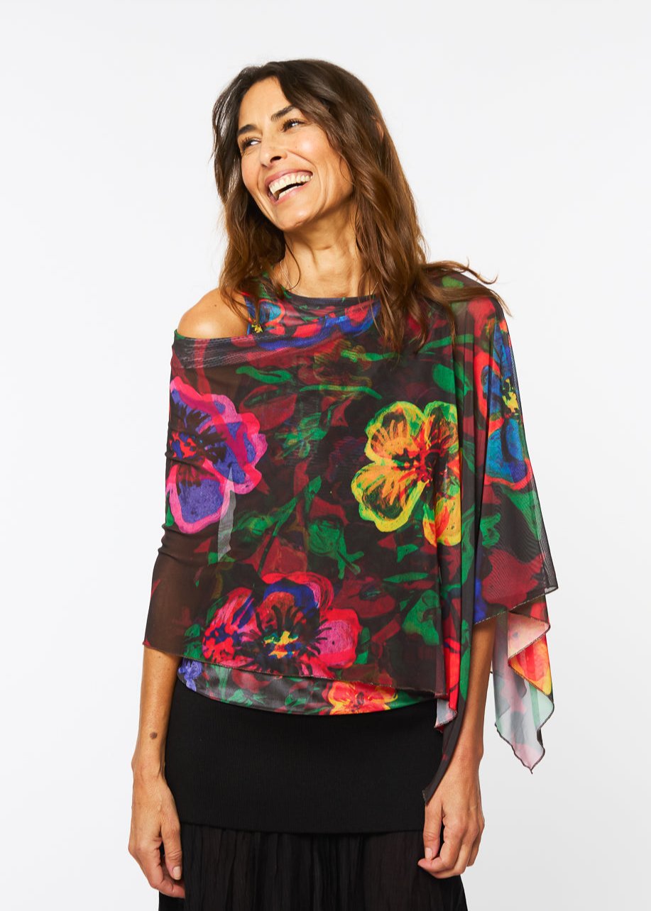 Mila Ponshawl in Velvet Bloom- In Stock