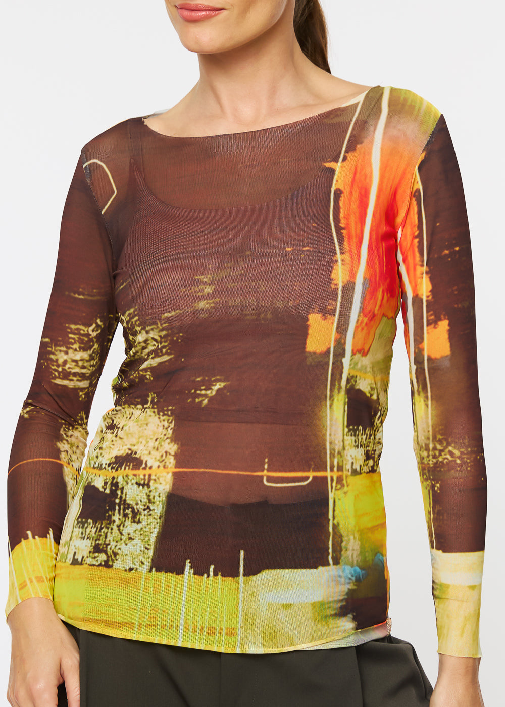 Solar Rust - NudiTee Sheer Top- In Stock