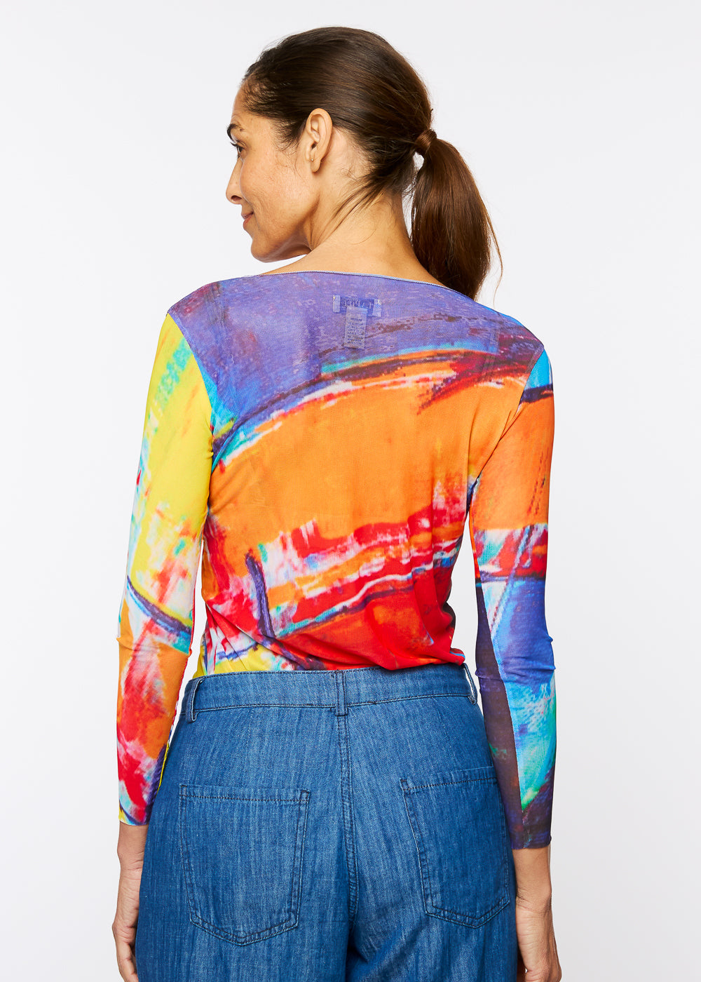 Color Block - NudiTee Sheer Top- In Stock