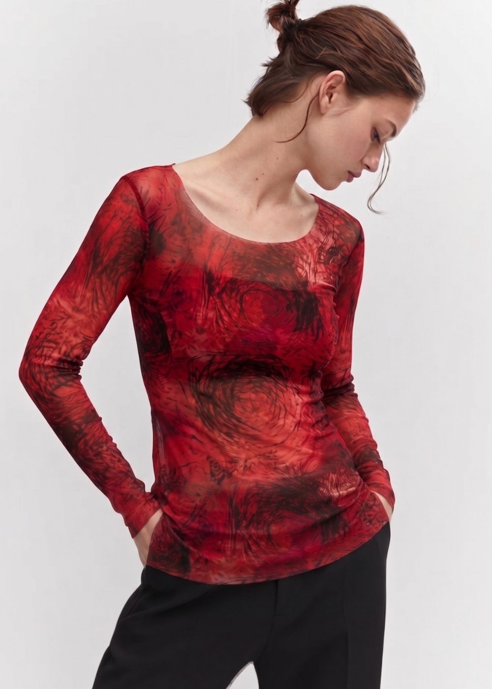 Rouge - NudiTee Sheer Top