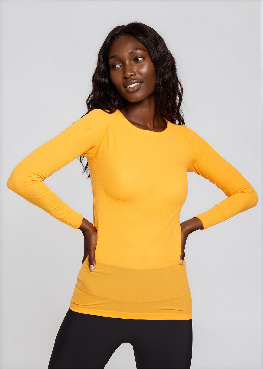 Solid Raw Edge Second Skin Top