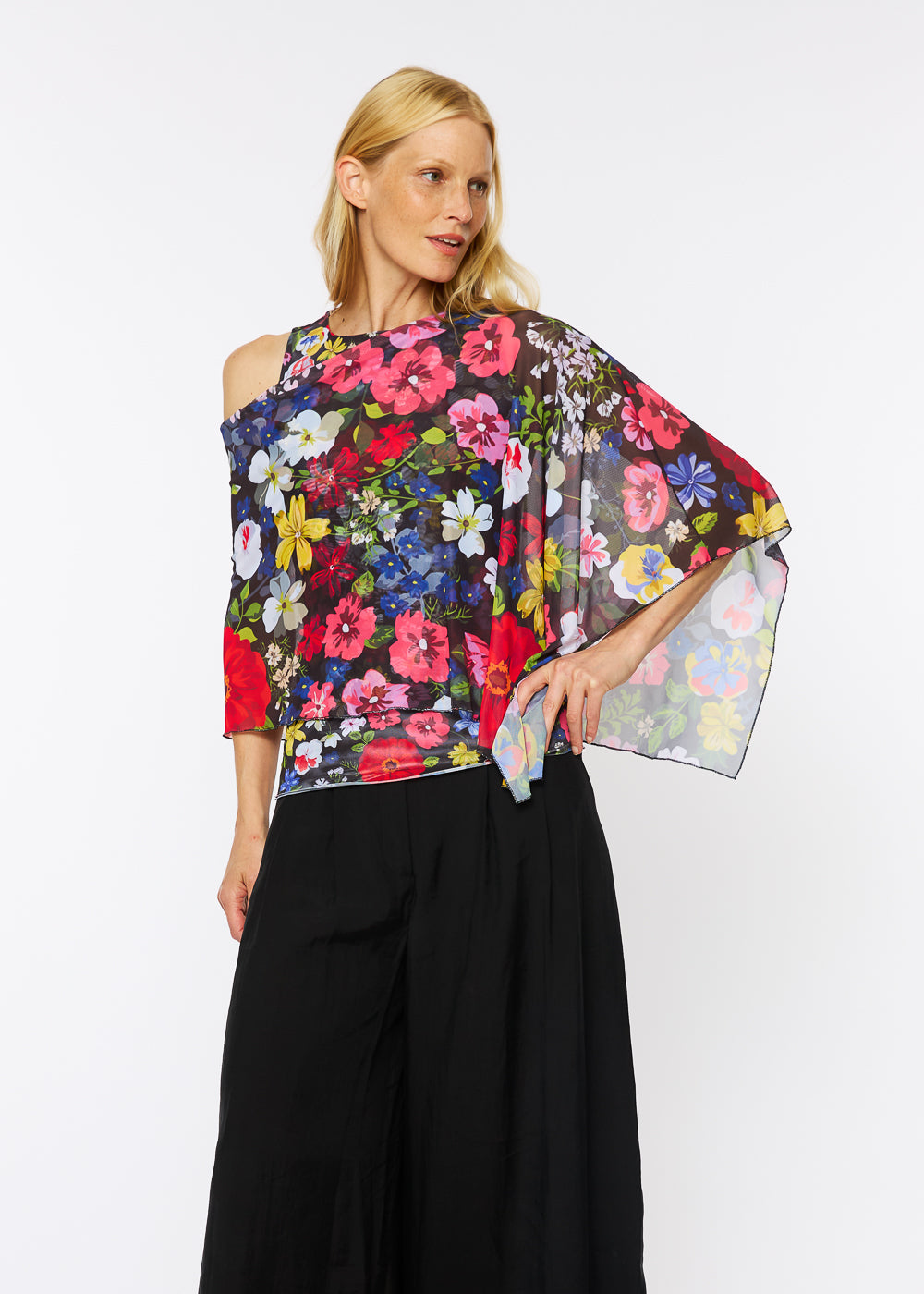 Mila Ponshawl in Perennial- In Stock