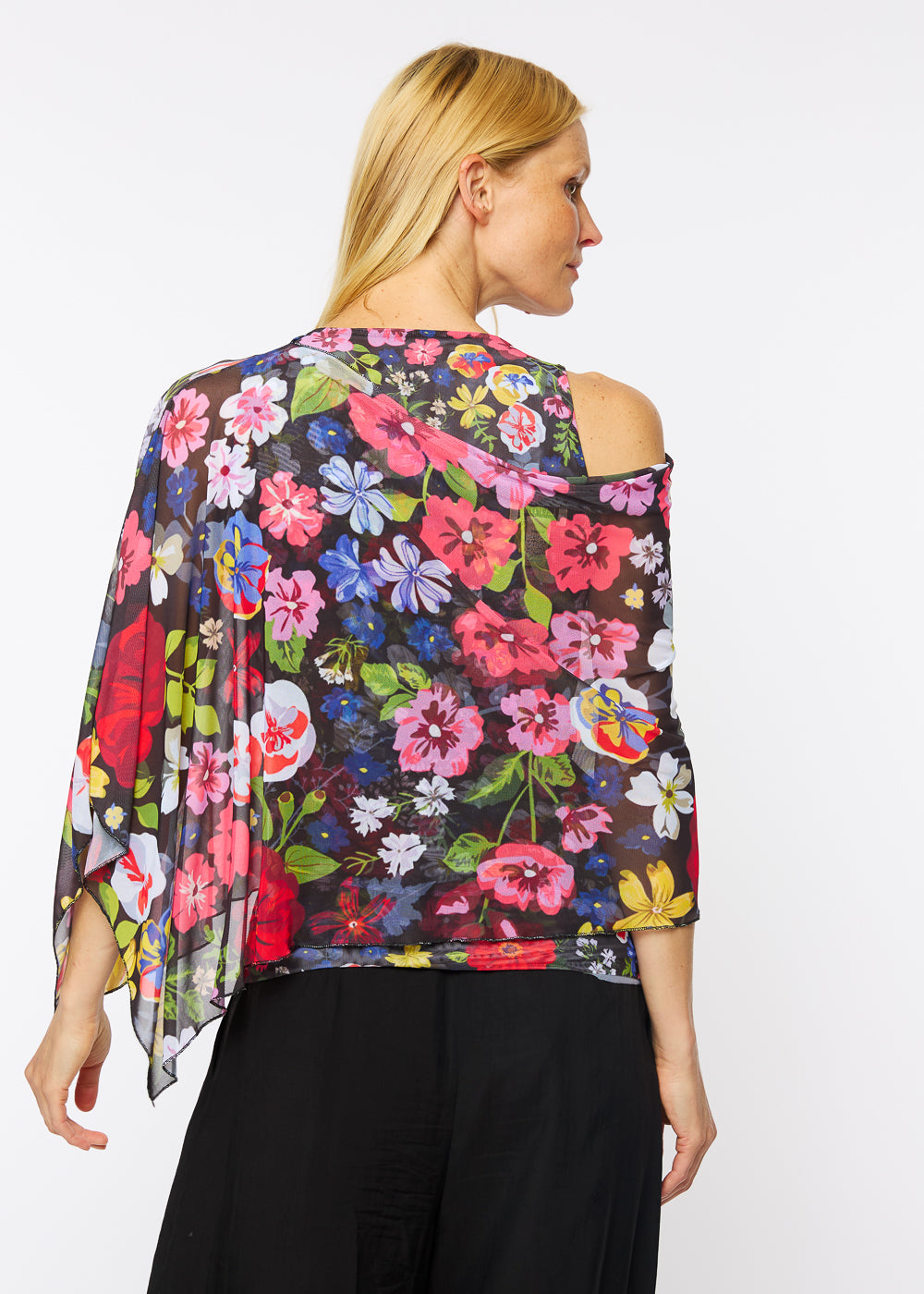 Mila Ponshawl in Perennial- In Stock