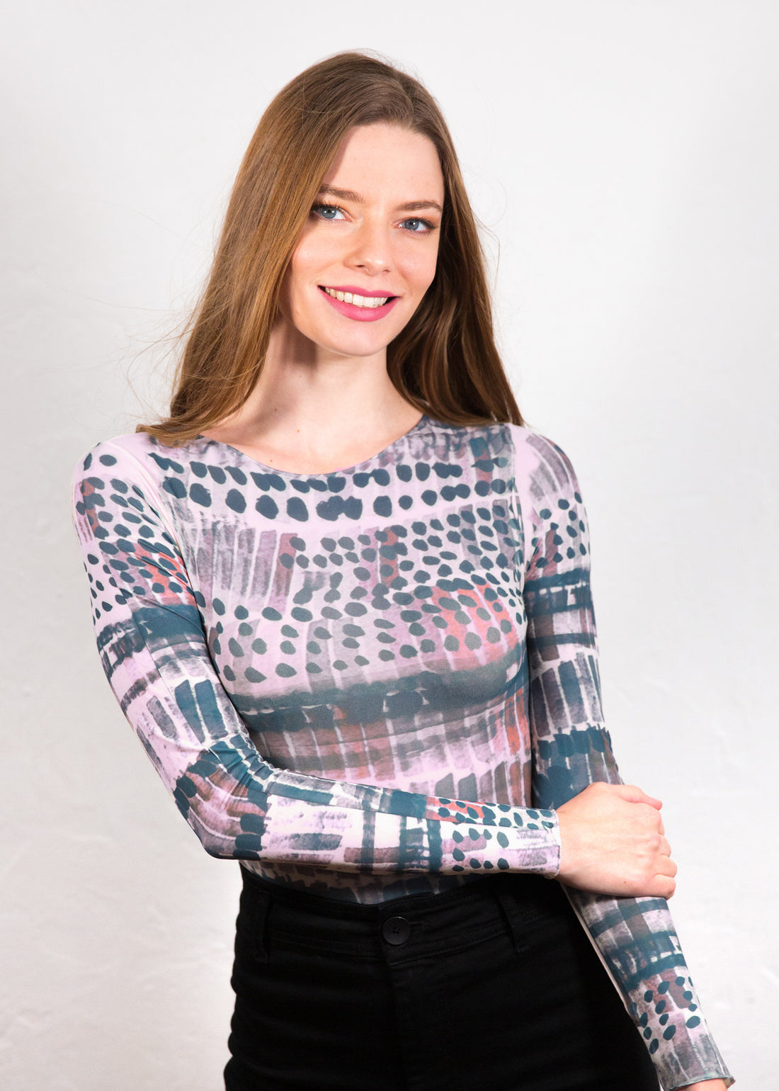 Secret Code Second Skin Raw Edge Top