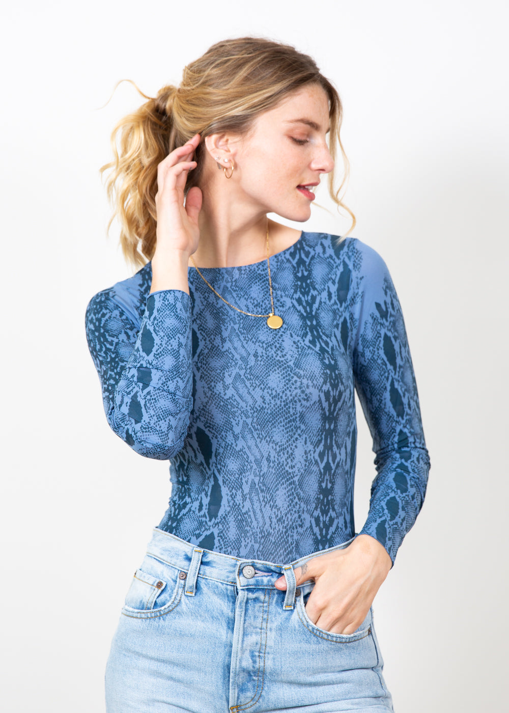 Snake Skin Raw Edge Second Skin Top
