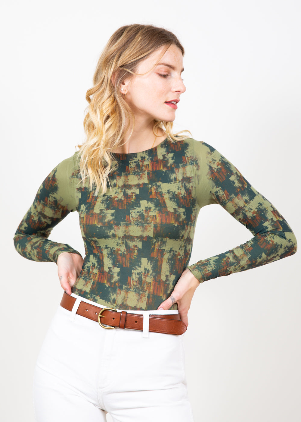 Autumn Grunge Raw Edge Second Skin Top