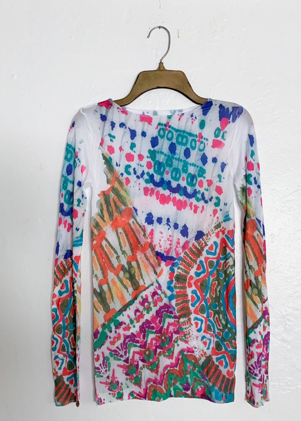 Batik Raw Edge Second Skin Top