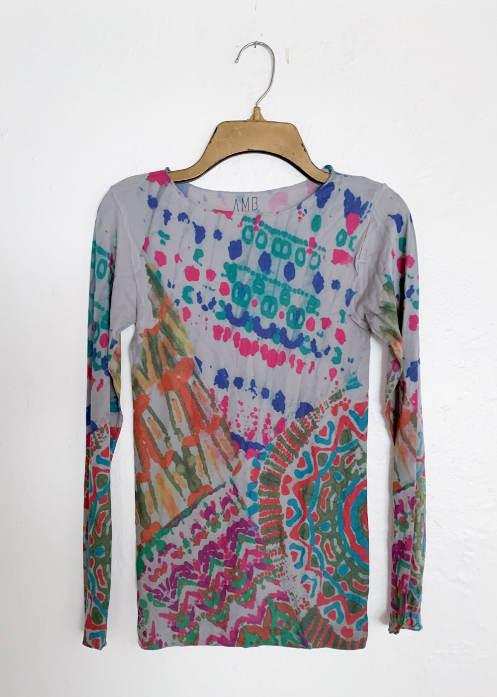 Batik Raw Edge Second Skin Top
