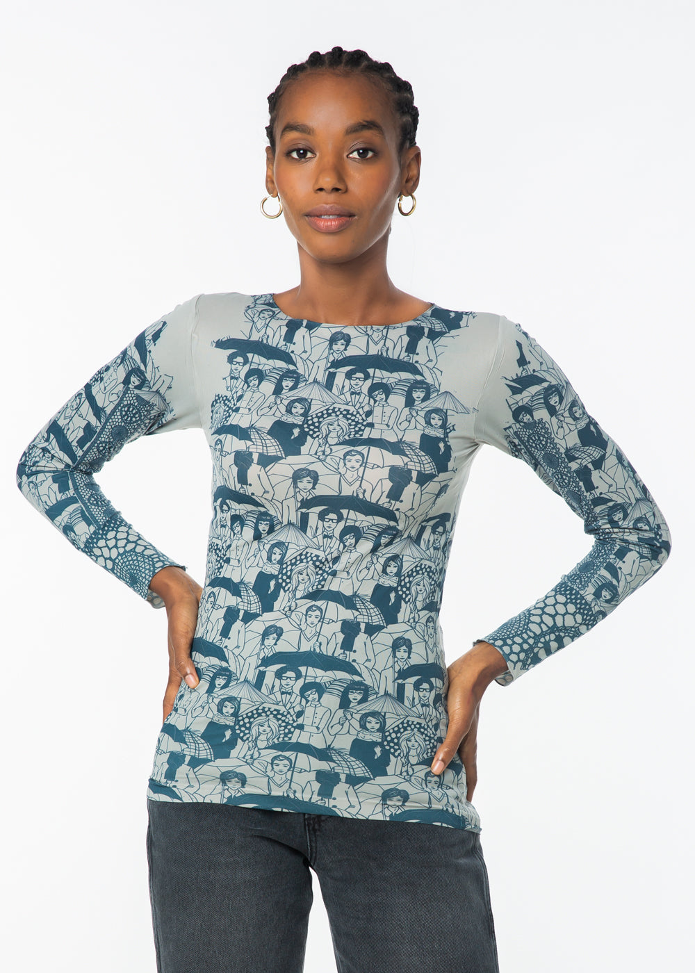 Rain in NYC Raw Edge Second Skin Top