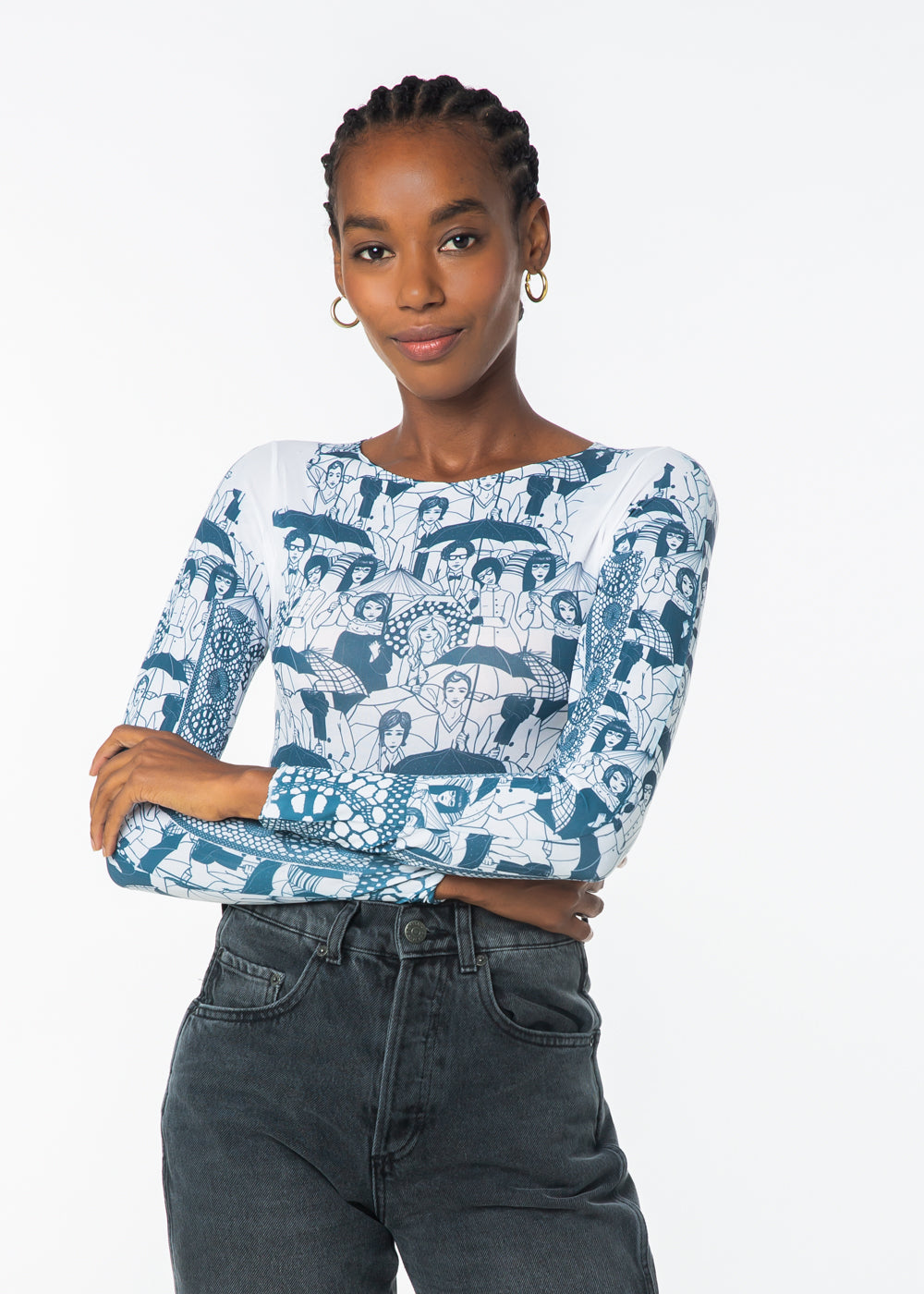 Rain in NYC Raw Edge Second Skin Top
