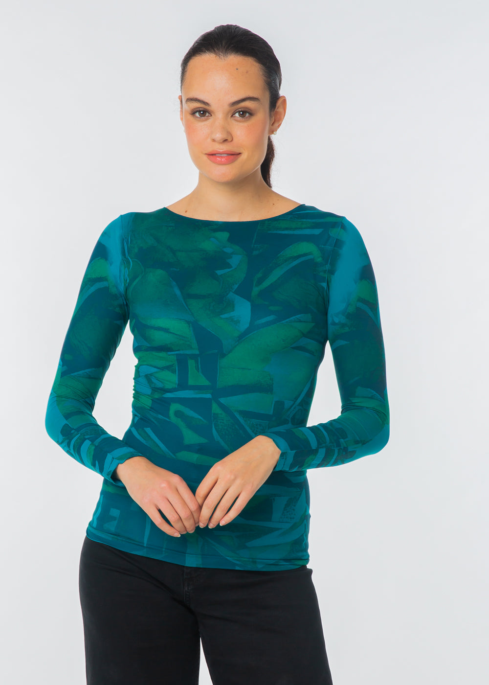 Cubist Art Raw Edge Second Skin Top