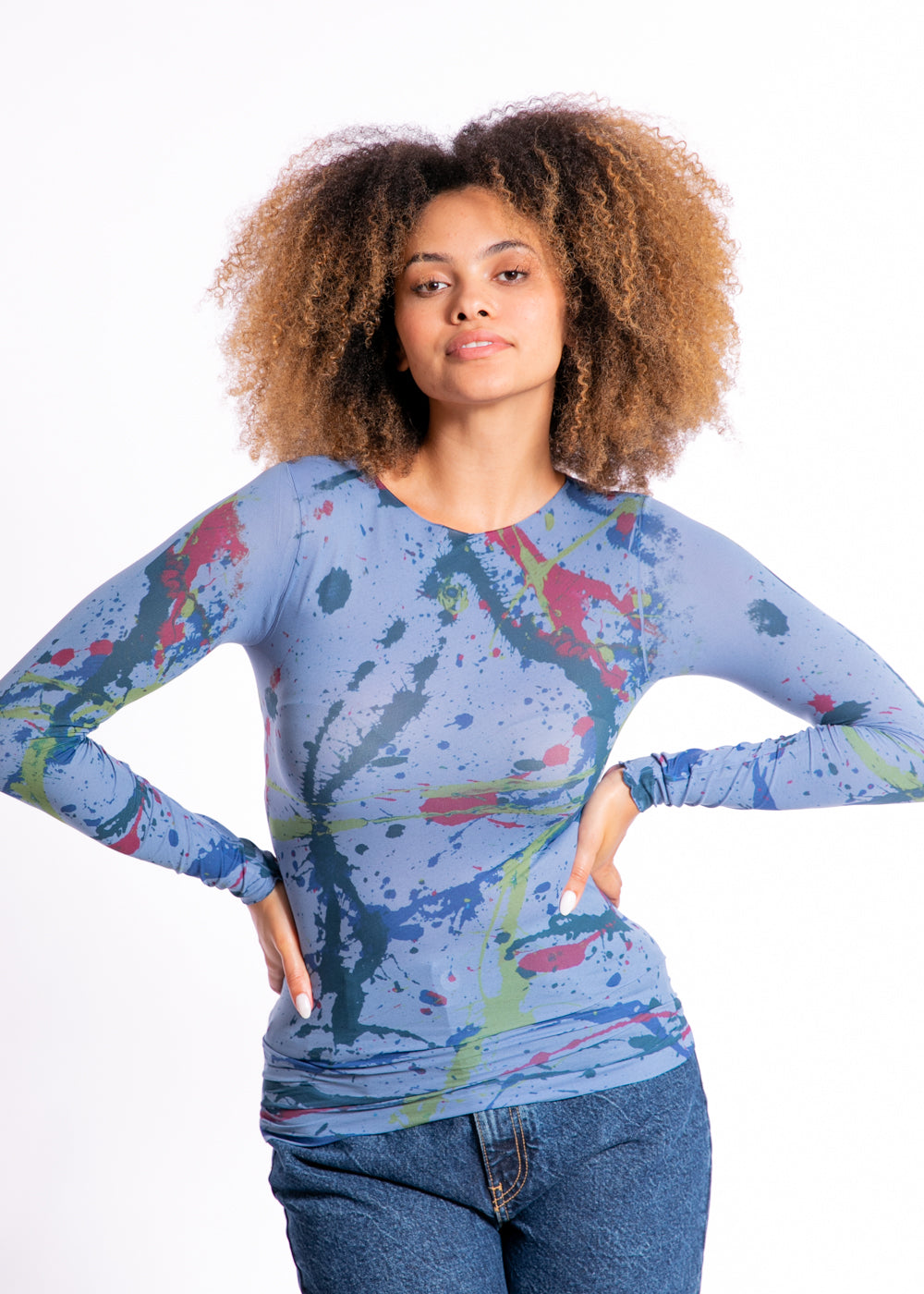 Pollock Raw Edge Second Skin Top