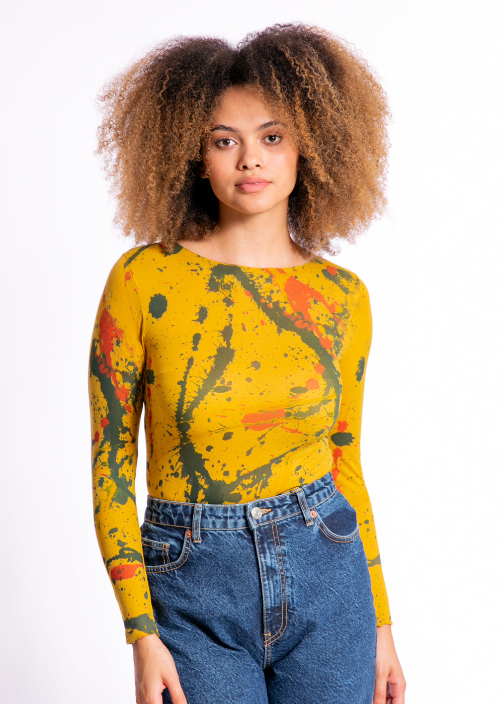 Pollock Raw Edge Second Skin Top