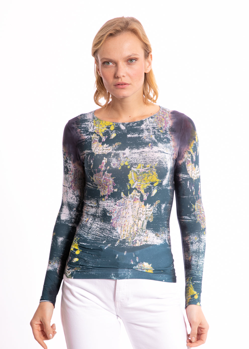 Cosmos Second Skin Raw Edge Top