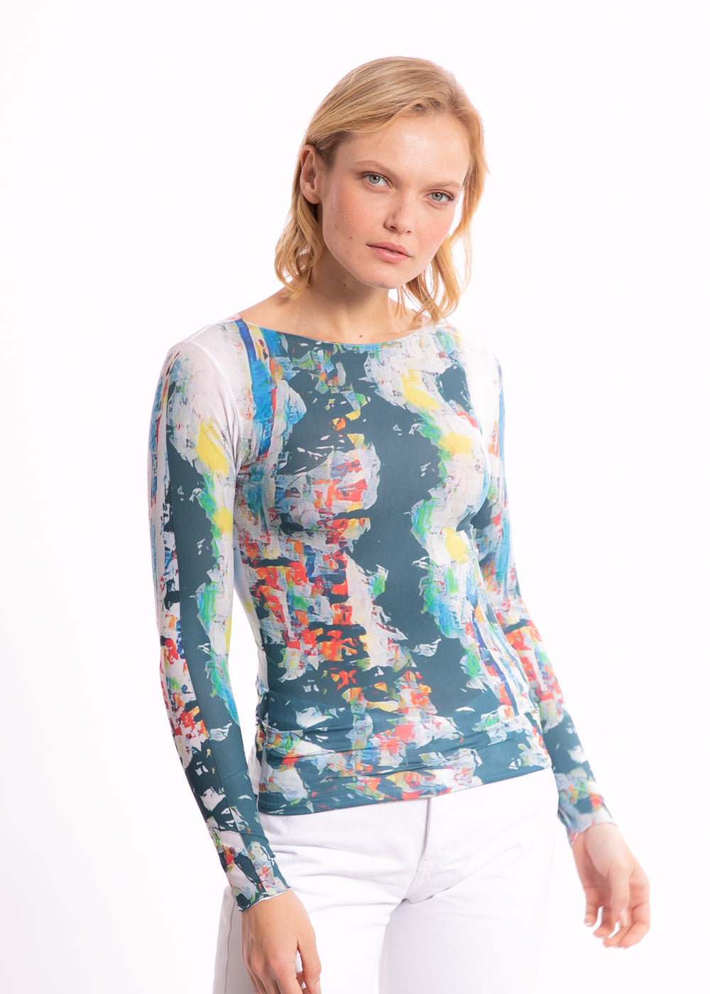 Confetti Second Skin Raw Edge Top