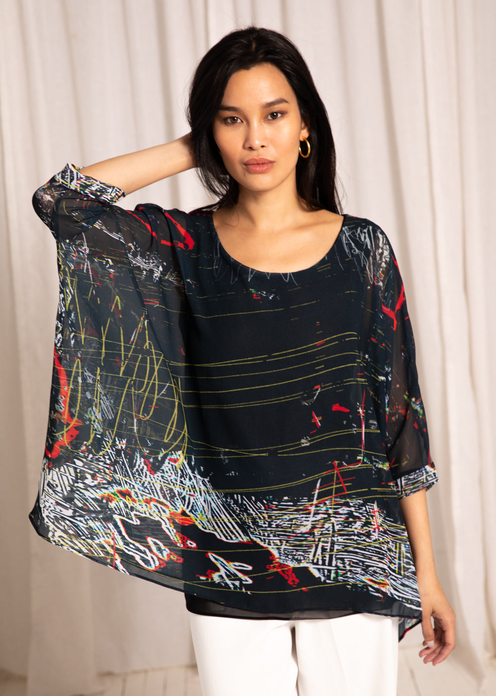 Capri Poncho in Interruption