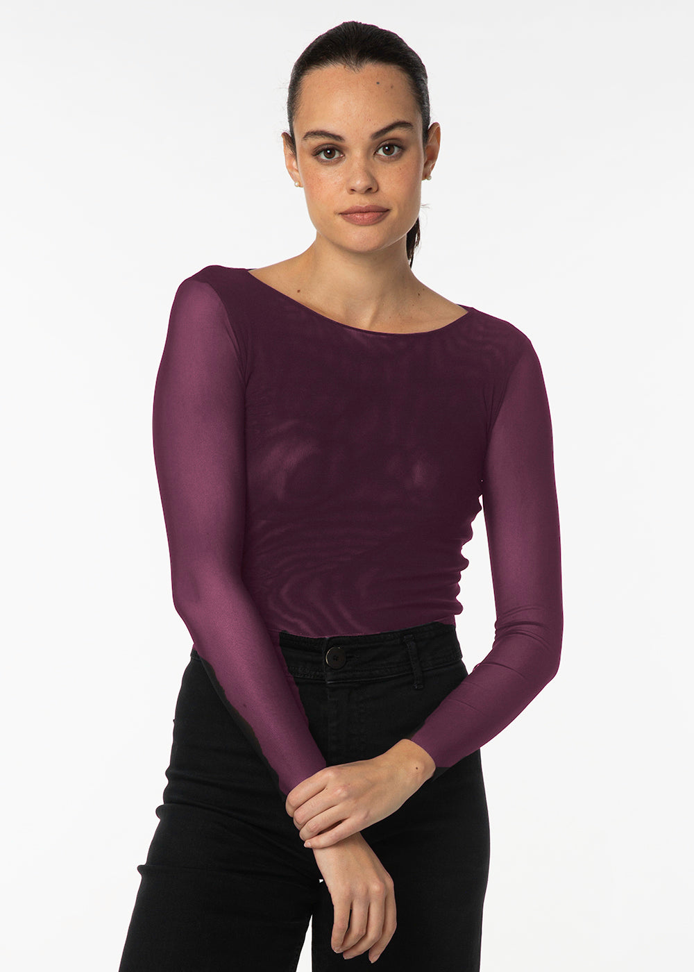 Florence Solid Double Sheer Top
