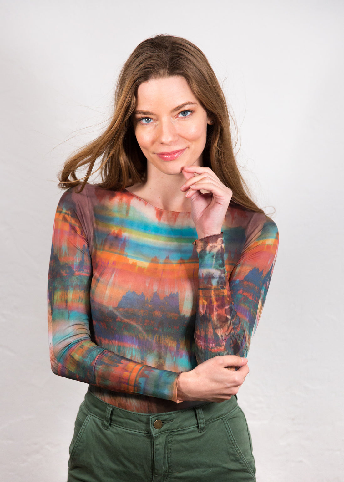 Other Worlds Second Skin Raw Edge Top