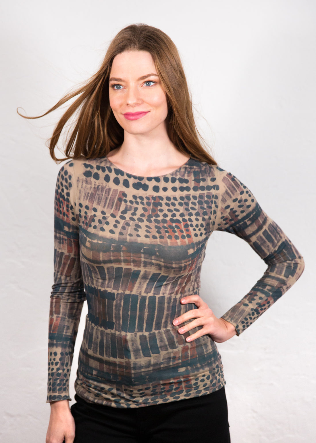 Secret Code Second Skin Raw Edge Top